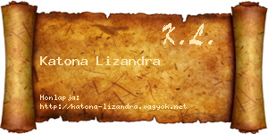 Katona Lizandra névjegykártya